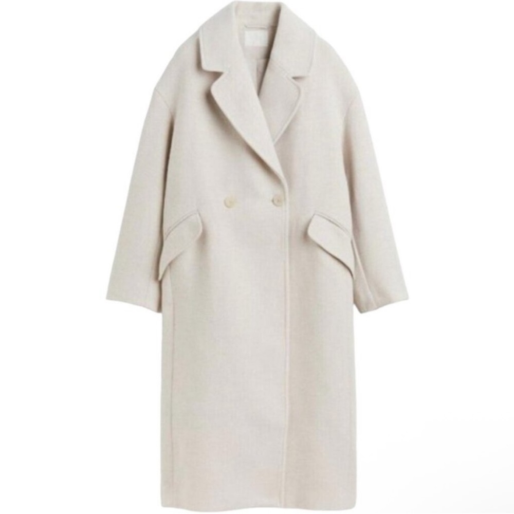 H&M Classic Cream dad pea Coat